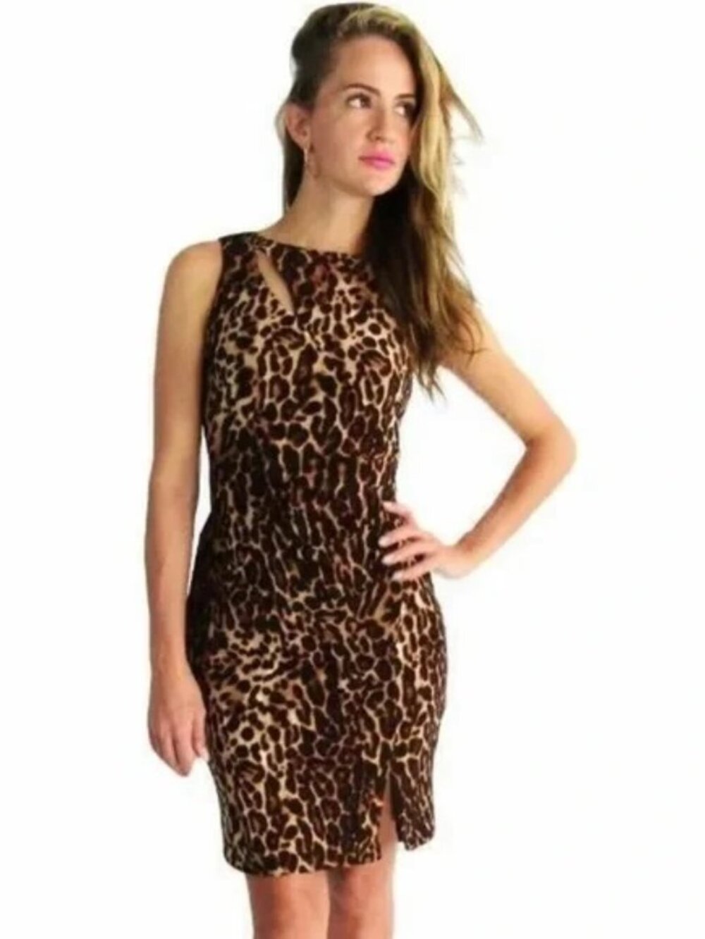 Lauren Ralph Lauren Brown Leopard Print Sheath Dress - Vintage